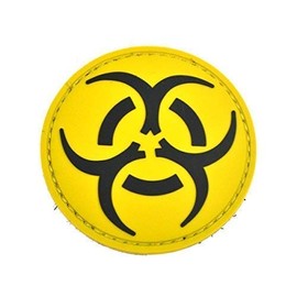 Biohazard PVC Airsoft Paintball Patch Yellow