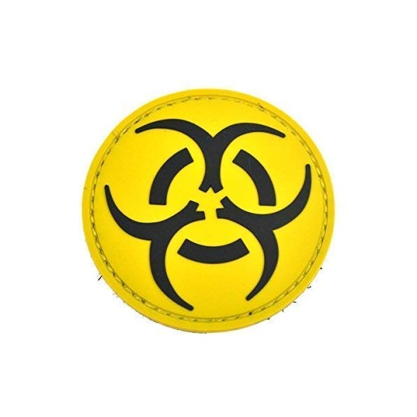 Biohazard PVC Airsoft Paintball Patch Yellow