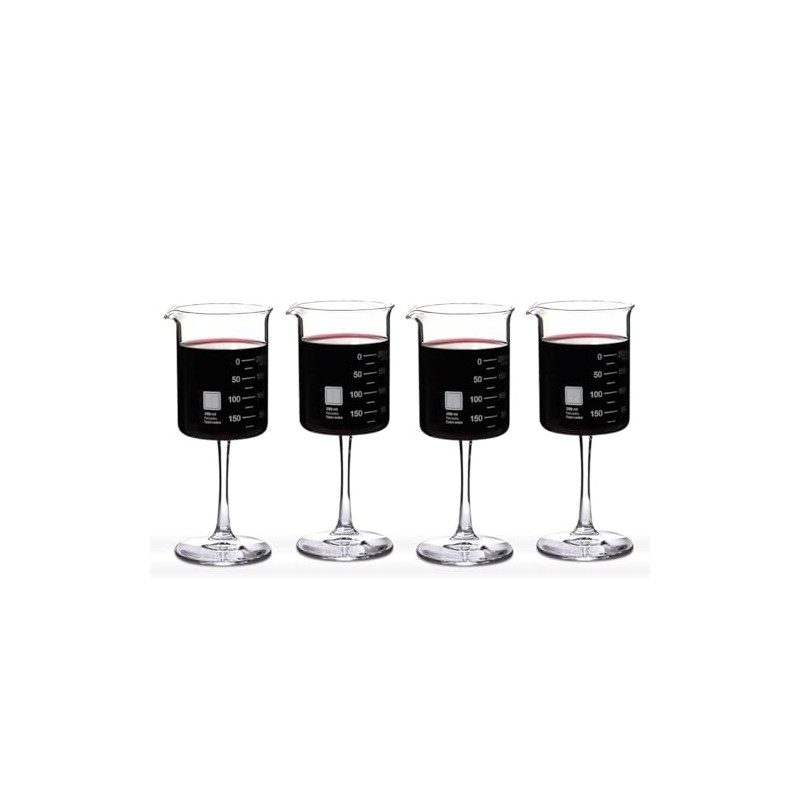 Periodic Tableware Laboratory Beaker Wine Glasses (Set of 4)