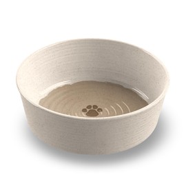 TarHong Farmhouse Rustic Paw Pet Bowl for Water and Food, Merge (Bamboo and Pure Melamine), Large, 8 Cups
