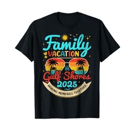 Vintage Family Vacation Gulf Shores 2025 Alabama Group T-Shirt