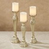 Rya Gem Candleholders Champagne Gold Set of Three