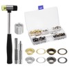 sourcing map 200pcs Grommet Eyelets Tool Kit 8mm Metal Grommet