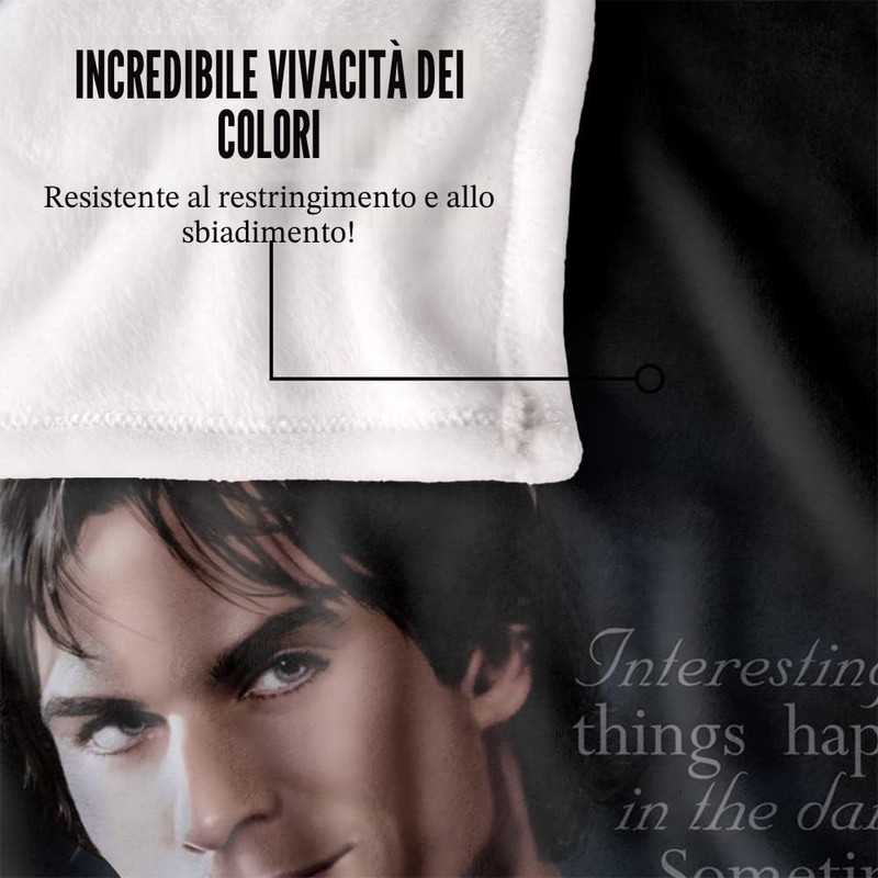 LOGOVISION Vampire Diaries Sometimes Coperta super morbida al tatto setoso