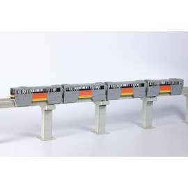 PM OfficeA MS092 PLUM 1/150 Tama Monorail 1000 Series 4-Car Set, Paper Kit