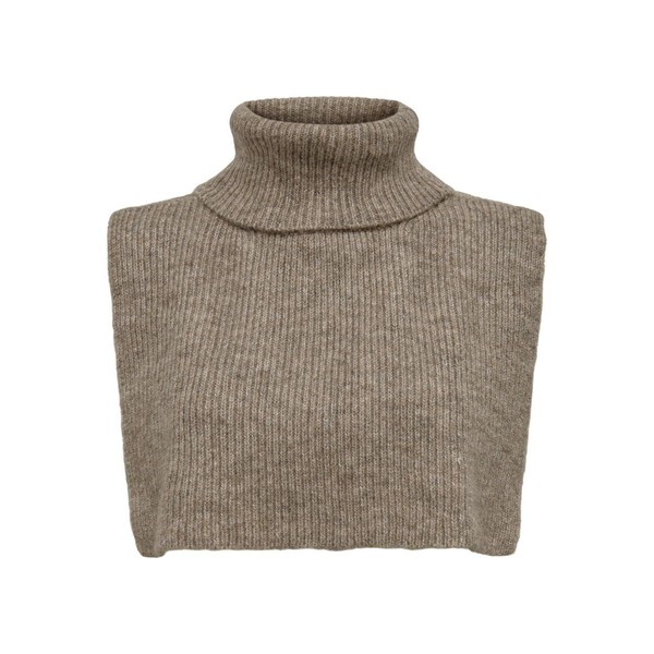 ONLY Women's Onllovisa Life Knit Collar Acc Sweater Vest, camel,