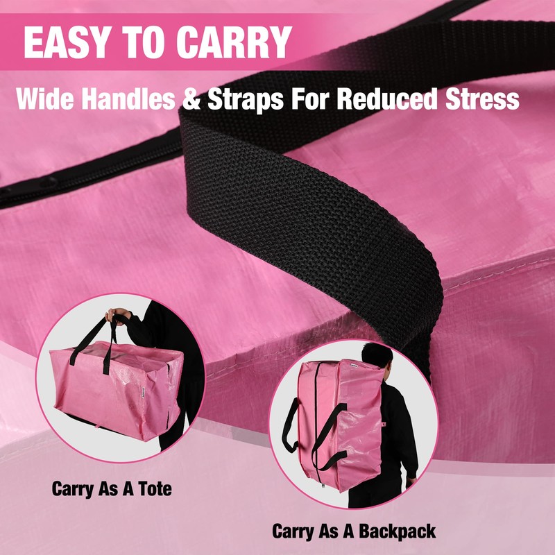 WORKPRO 6 Pack Extra Large Moving Bags with Zippers &