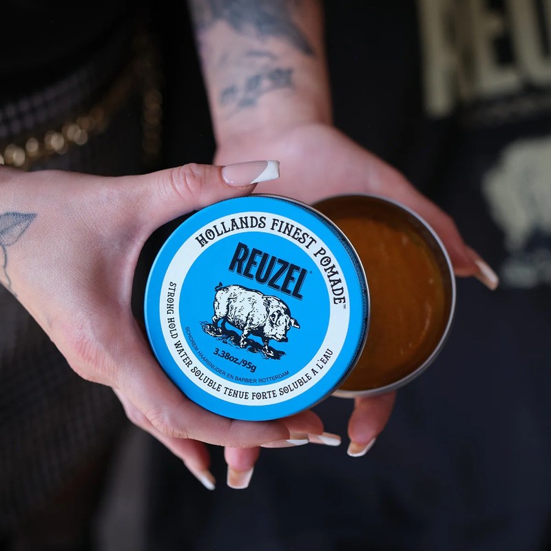 Reuzel Blue High Shine Strong Hold Pomade 95g Quad Bundle