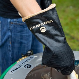 Yardbird Yardbird 4077501101 Poultry Processing Scalding Gloves 100% Waterproof, Heat Resistant, Textured Neoprene Material, Extra Long Cuffs Protect Forearm, 1 Pair, Black