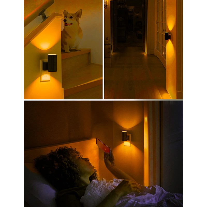 L LOHAS LED Amber Night Light, Dimmable Night Light, Dusk
