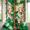 Ctosree 36 Pcs Jungle Party Decorations, Safari Rainforest Monkey Theme