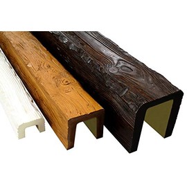 DECO WOOD Pattern Ceiling Beam, Wood Look, Made of PU, Rustic Wood, Decorative Beam, Decorative Beam (15 cm, EQ006 Light)
