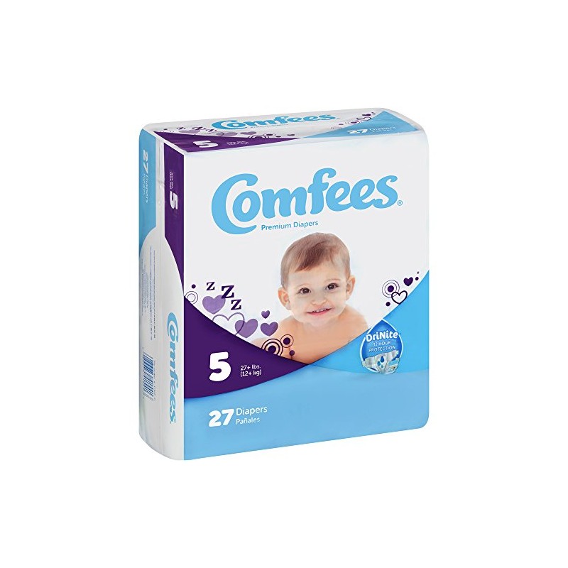Comfees CMF-5 Disposable Baby Diapers-Size 5-108/Case