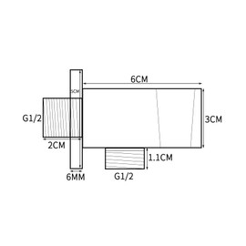 OrangeClub Wall Connection with Shower Head Holder Chrome Hose Connection with Shower Holder Brass Wall Connection Elbow 1/2 Inch (Black 2)