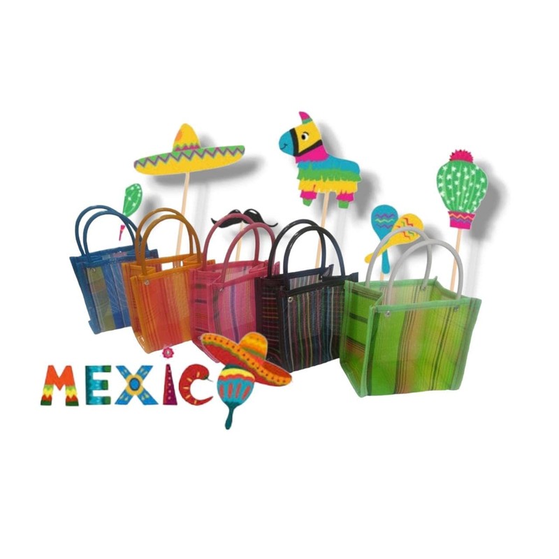 10 Bolsas de plastico para dulceros plegables lavables reutilizables bolsitas