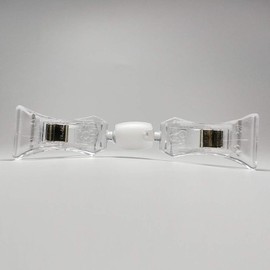 lingzaling Clip Holder for POP Price, Ends Clip, Connected, Transparent, Total Length: 3.8 inches (97 mm) (Set of 5)