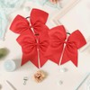 8 Inch Cheer Bows, 3 PCS Red Hair Bows Large