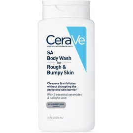 CeraVe Body Wash with Salicylic Acid 10 Ounce Fragrance Free Body Wash to Exfoliate Rough and Bumpy Skin