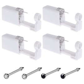 Silmy Nose Piercing Gun 12 Pack Nose Piercing Kit Disposable Self Nose Piercing Gun with Nose Stud Pierce Kit Tool for Nose Studs Piercing Gun (Max-4pcs)