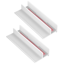 M6221 Sliding Shower Door Bottom Track Guide, 5/8 in. Channels, Glass Shower Door Plastic Track Replacement Fits Glass Thicknesses of up to 9/16 in (2 Pack)