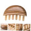 VICASKY Sandalwood Buffalo Horn Comb Coarse Tooth Hairdressing Tool Wide