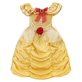 Belle (Beauty) Princess Dress Costume Dress-up -Large Yellow