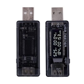 LeHang USB Voltmeter Ammeter 3-20V Accessories Capacity Tester Electrical Black