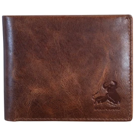 BULL GUARD Mens RFID Blocking Bifold Wallet Soft Genuine Leather Brown Western | Secure and Durable Extra Capacity Billfold with 11 Credit Cards, Flip Up ID