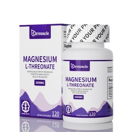 Magnesium L-Threonate Supplement Capsule for Insomniacs: Sleep Formula 2000mg - Neuro Health Support 120 Capsules V44