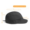 XYIYI Black Unisex Quick Dry Baseball Cap Adjustable Waterproof Sun