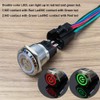 GUUZI 12V-24V/10A Self-Locking Push Button Switch NO/NC Waterproof Green/Red LED