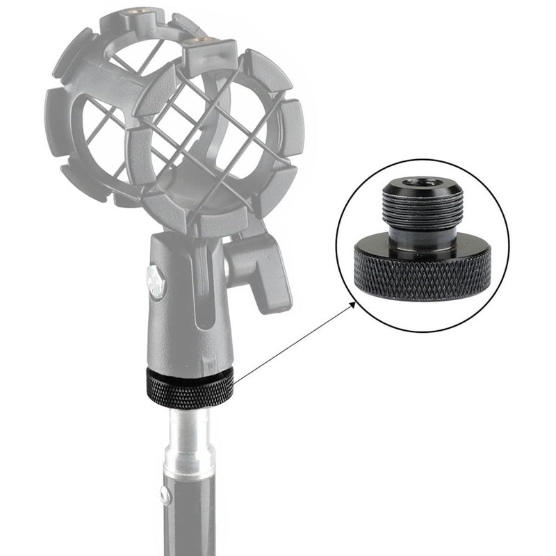 CAMVATE Tornillo de micrófono hembra de 1/4"-20 a 5/8"-27 macho