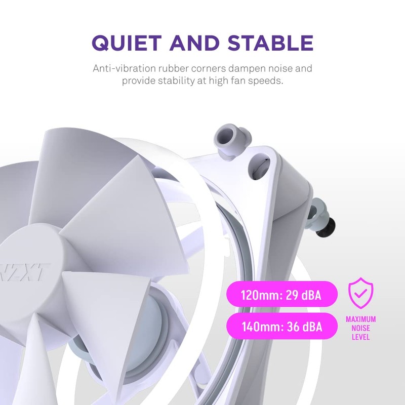 NZXT F120 RGB DUO TRIPLE PACK & RGB Controller [White]