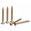 uxcell M4 x 35mm Wood Screws Phillips Flat Head Carbon