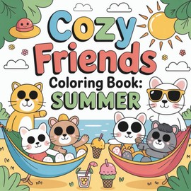 cozy friends coloring book summer: Relaxing Summer Scenes and Cute Animal Friends to Color for Kids and Adults – Boost Creativity, Mindfulness, and Fun All Season Long!