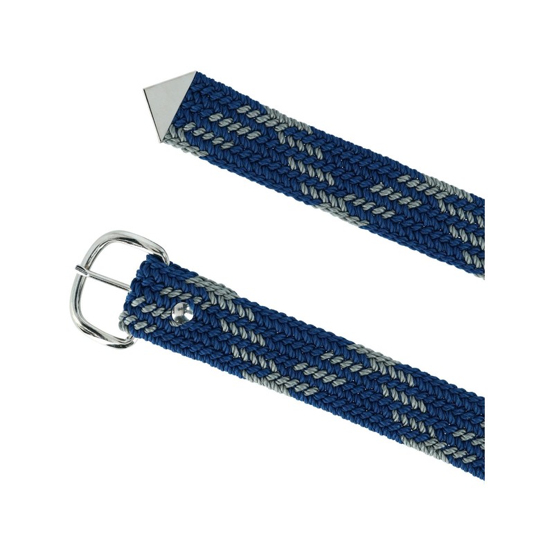 M&F Western Belt Mens Leather Braid Arrow Tip 46 Navy