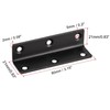 TA-VIGOR Heavy Duty L Brackets, 22x22x80mm Black Stainless Steel Corner