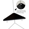 FEYRUN Metal Cubicle Corner Shelf with 3 Hooks for Office