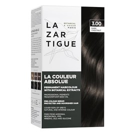 Lazartigue Permanent Haircolour 3.0 I Tinte castaño oscuro I Sin amoníaco con extractos botánicos y alta concentración de pigmentos I Para todo tipo de cabello I 150 ml