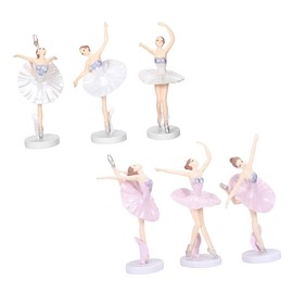 LIFKOME Ballerina Decor Ornaments 6pcs Elegant Craft Ornaments for Home Bookshelf Office