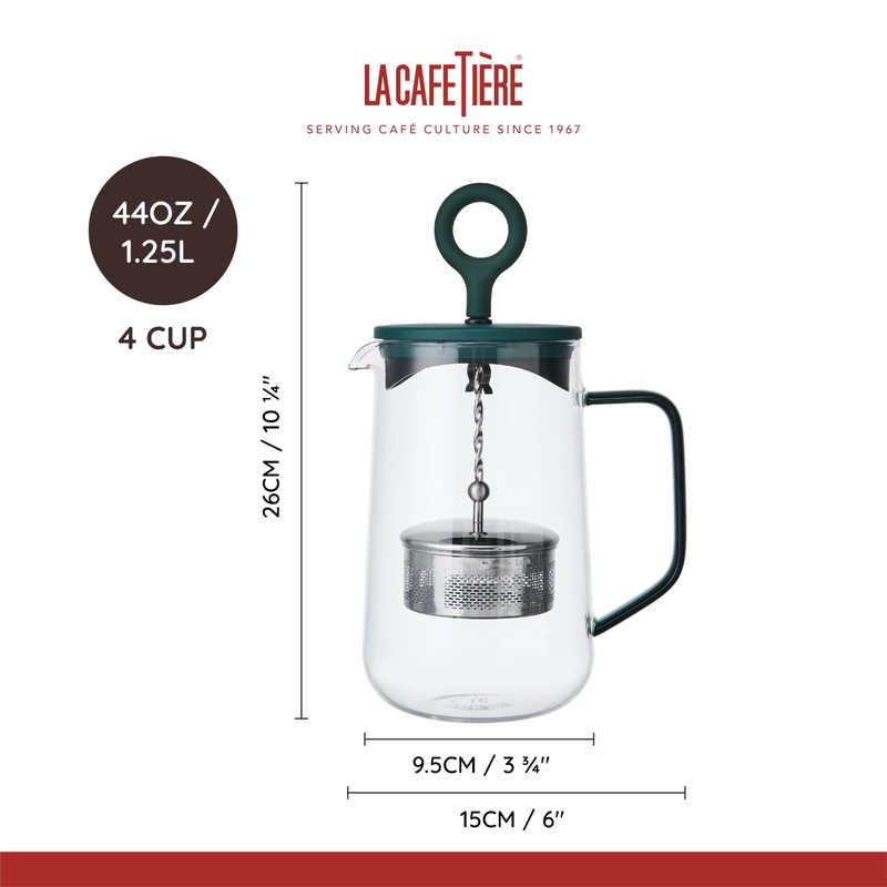 La Cafetière Gyro Spinfuser Teapot Green Colour, 4 Cup
