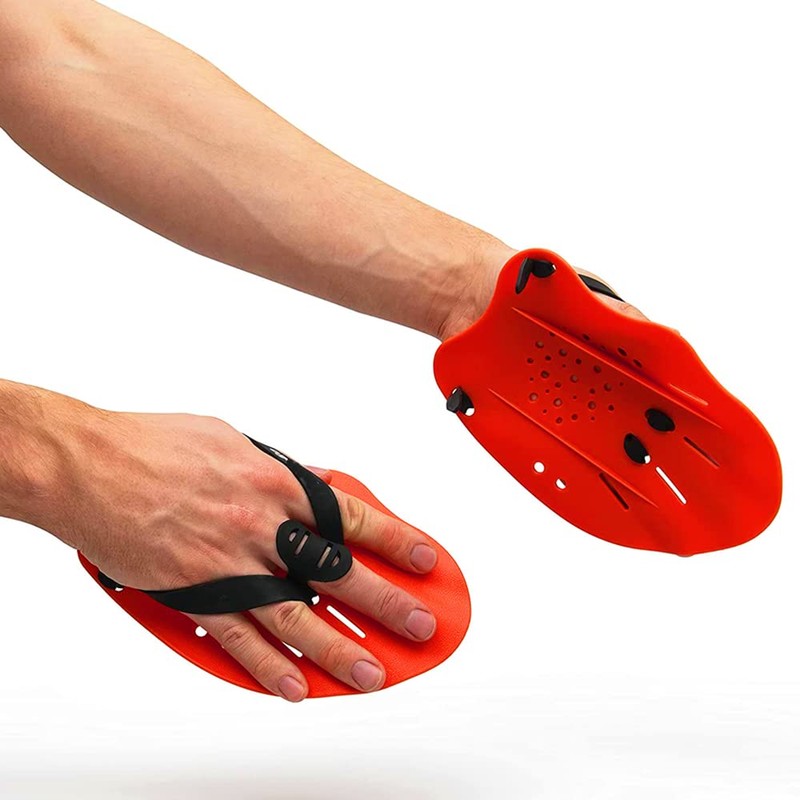 1 Pair of Swimming Hand Paddles Adjustable Swimming Training Aid