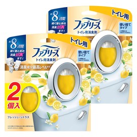 Febreze W Deodorizing Toilet Deodorizer, Highest Level of Deodorizing Ingredients, Fresh Citrus, 2 Packs x 2