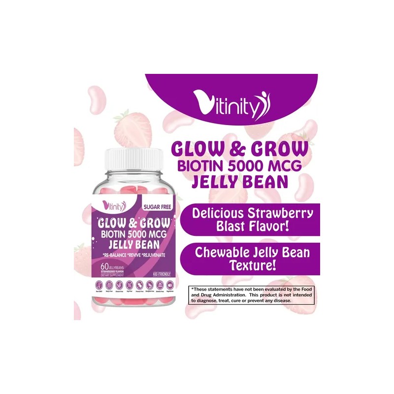 Vitinity Biotina 5000mcg Gomitas Veg Sin Azúcar 60 Unidades