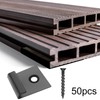 Pack of 50 WPC Mounting Clips, End Clip, Decking, Hidden