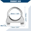 Hihaha Round U Bolt Muffler Exhaust Clamps for Car /