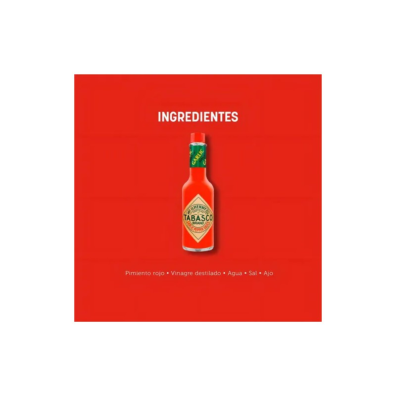 Salsa Tabasco Garlic 150ml Picante Con Ajo