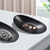 Bamyli Black Ring Key Dish for Hallways,Oval Trinket Dish Key