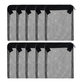 ALEGI 10 pcs Aquarium Filter Media Bags with Zipper, Mesh Reusable Bags for Aquarium Filter Media (6" x 5")