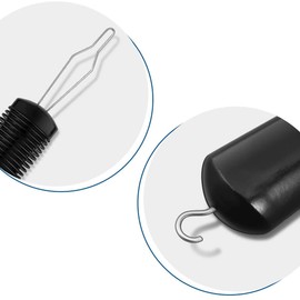 ProLeo Reißverschlusshilfe Anziehhilfe, Knöpfhilfe Knopfschließer, Hilfsmittel für Knöpfe (Schwarz)